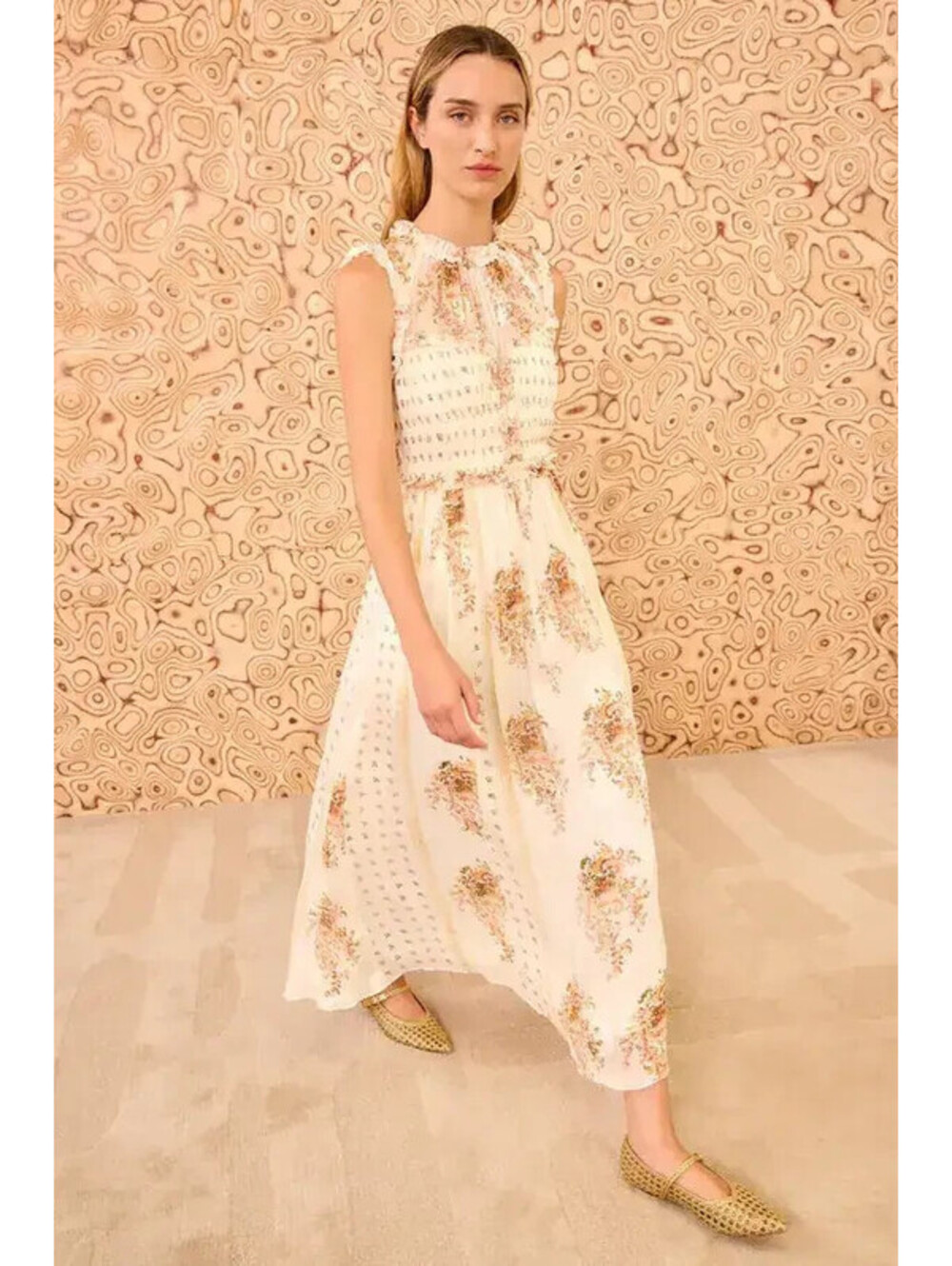 Ulla Johnson Kasia Silk Alabaster Dress, $890 NWT, Size 12-#2629